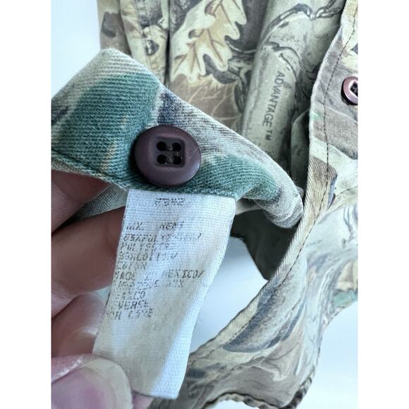 Vintage Woolrich Long Sleeve Camo Shirt Mens XL Camouflage Hunting Lightly Faded - Picture 5 of 12